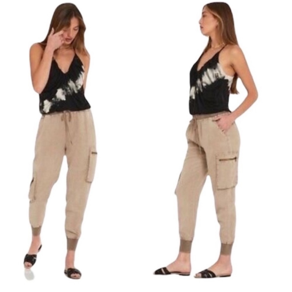 Young Fabulous & Broke NWT pull on Jupiter tan Tencel jogger pants size small